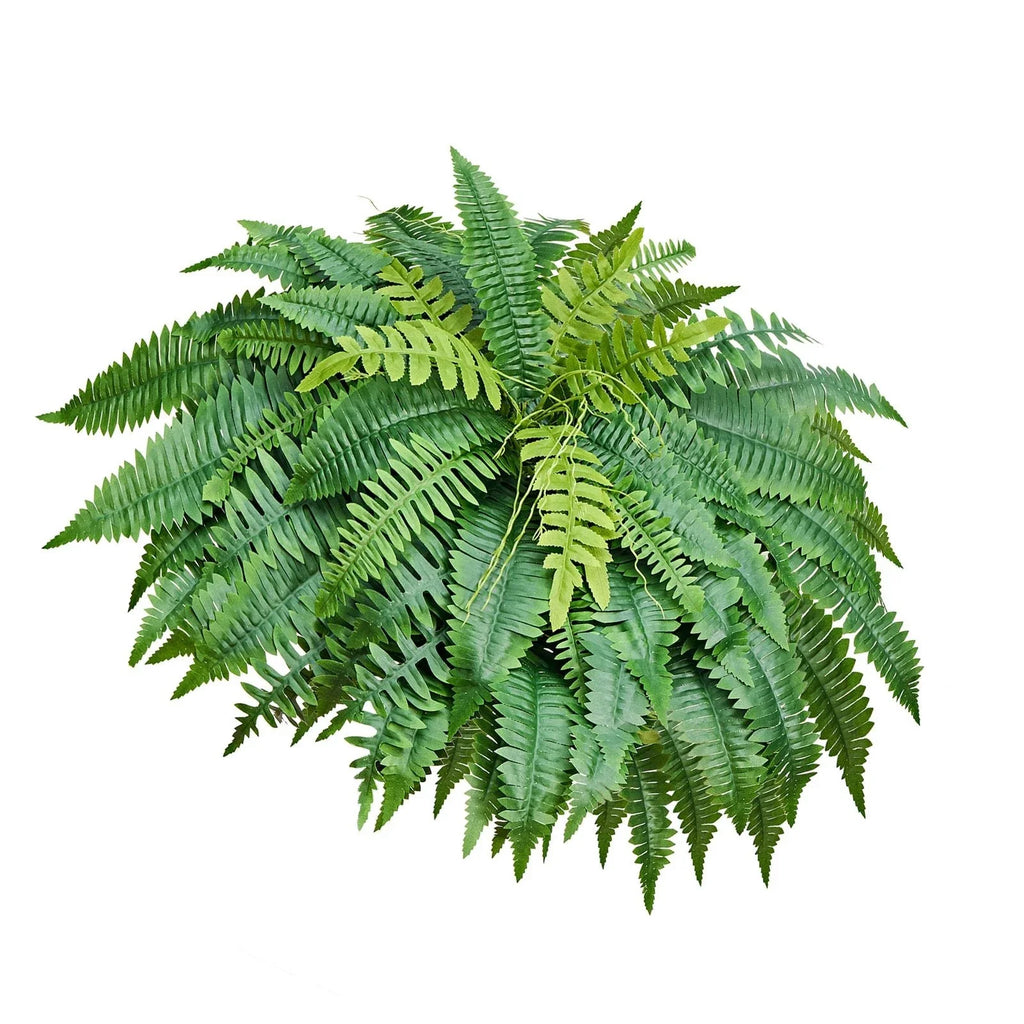 Artificial Boston Fern 50in Fake Plant Faux Greenery Indoor Outdoor Decor